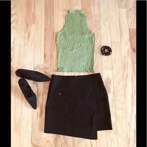 NWT - BEBE Black Asymmetric Skirt